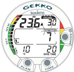 SUUNTO GEKKO - Plongées avec paliers de décompression - 5