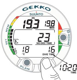 SUUNTO GEKKO - Palier de sécurité obligatoire - 2