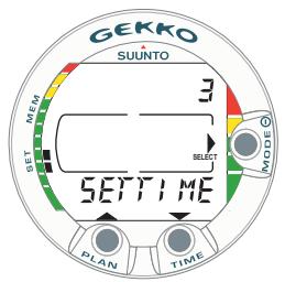 SUUNTO GEKKO - Réglage des alarmes [2 SET ALMS] - 6