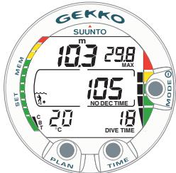 SUUNTO GEKKO - Plongées avec paliers de décompression - 1