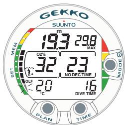 SUUNTO GEKKO - Indicateur analogique de toxicité OLF (Oxygen Limit Fraction) - 3