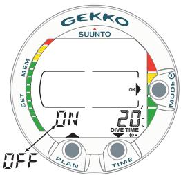 SUUNTO GEKKO - Réglage des alarmes [2 SET ALMS] - 4