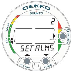SUUNTO GEKKO - Réglage des alarmes [2 SET ALMS] - 3