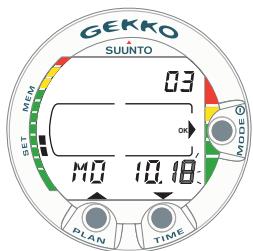 SUUNTO GEKKO - Réglages personalisés [4 SET ADJ] - 4