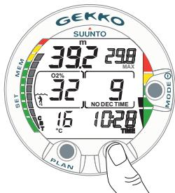 SUUNTO GEKKO - Indicateur analogique de toxicité OLF (Oxygen Limit Fraction) - 2