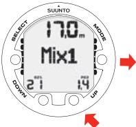 SUUNTO COBRA 3 - Changement de gaz et mélanges de gaz multiples - 2