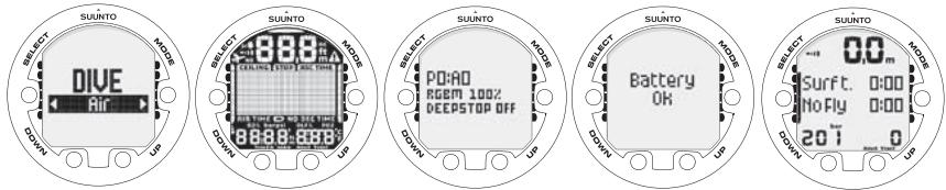 SUUNTO COBRA 3 - Activation du mode DIVE - 1