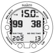 SUUNTO COBRA 3 - Informations sur la pression d'air - 1