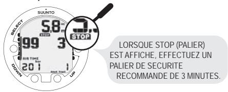 SUUNTO COBRA 3 - Paliers de sécurité recommends - 1