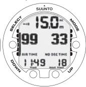 SUUNTO COBRA 3 - Données de plongée élémentaires - 3
