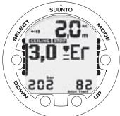 SUUNTO COBRA 3 - Affichage au-dessus du plafond - 1