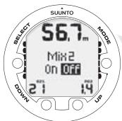 SUUNTO COBRA 3 - Réglage des valeurs Nitrox - 3