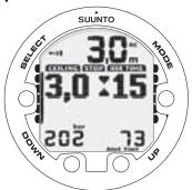 SUUNTO COBRA 3 - Affichage dans la zone plafond - 1