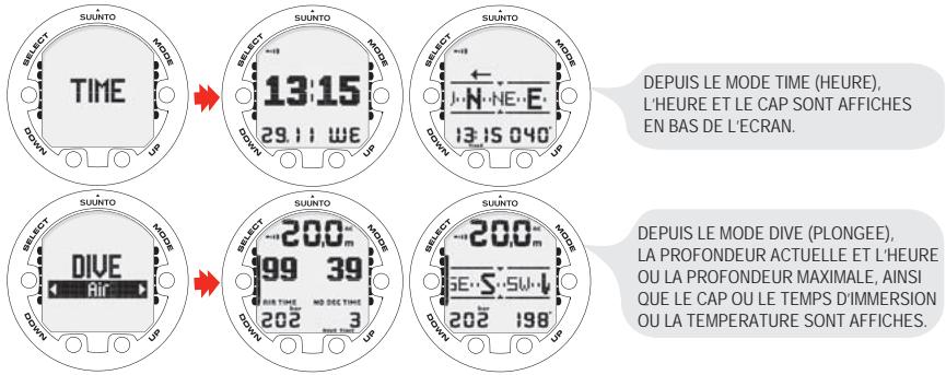 SUUNTO COBRA 3 - Utilisation de la boussole - 1