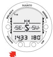SUUNTO COBRA 3 - Réglages de la boussole - 1