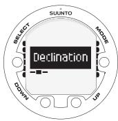 SUUNTO COBRA 3 - Réglages de la boussole - 4