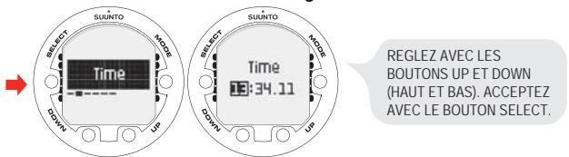 SUUNTO COBRA 3 - Réglage de l'heure - 1