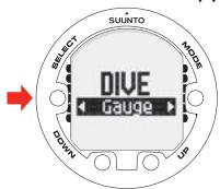 SUUNTO COBRA 3 - Plongée en mode GAUGE (DIVEgauge) - 1