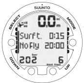 SUUNTO COBRA 3 - 7.1.Temps de surface - 1