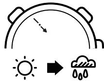 SUUNTO CORE - Utilisation de l'indicateur de tendance de conditions atmosphériques - 2