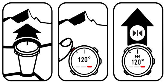 SUUNTO CORE - Utilisation du suivi de relèvement - 1