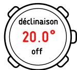 SUUNTO CORE - Réglage de la valeur de déclinaison - 1