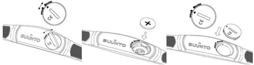 SUUNTO MEMORY BELT - Remplacement de la pile - 1