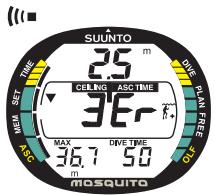 SUUNTO MOSQUITO - AFFICHAGE DANS LA ZONE PLAFOND - 2