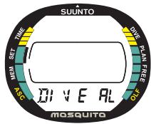 SUUNTO MOSQUITO - RÉGLAGE DES ALARMES DE PLONGÉE [DIVE AL] - 1