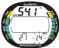SUUNTO MOSQUITO - RÉGLAGE DU MODE AIR - 3