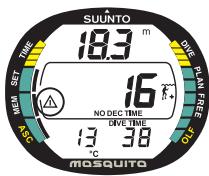 SUUNTO MOSQUITO - INDICATEUR DE NIVEAU DE PILE ET ALARME DE CHANGEMENT DE PILE - 2