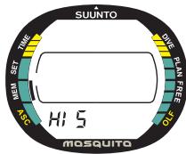 SUUNTO MOSQUITO - MÉMOIRE HISTORIQUE - 1