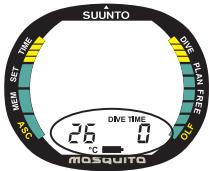 SUUNTO MOSQUITO - INDICATEUR DE NIVEAU DE PILE ET ALARME DE CHANGEMENT DE PILE - 1
