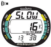 SUUNTO MOSQUITO - INDICATEUR DE VITESSE DE REMONTÉE - 1