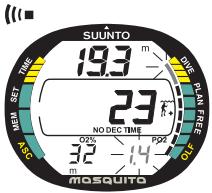 SUUNTO MOSQUITO - AFFICHAGE OXYGENE - 1