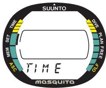 SUUNTO MOSQUITO - RÉGLAGE DE L'HEURE, DE LA DATE ET DU FUSEAU HORAIRE [TIME] - 1