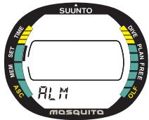 SUUNTO MOSQUITO - RÉGLAGE DE L'ALARME RÉVEIL [ALM] - 1