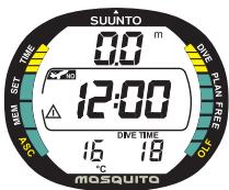 SUUNTO MOSQUITO - INTERVALLE SURFACE APROPRES UNE PLONGEE AIR/NITROX - 2