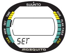 SUUNTO MOSQUITO - MODE RÉGLAGE [SET] - 1