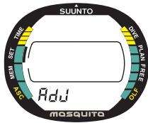 SUUNTO MOSQUITO - RÉGLAGE DE L'ALTITUDE ET DES RÉGLAGES PERSONNALISÉS [ADJ] - 1