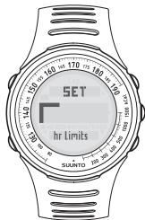 SUUNTO T1 - Menu de réglage - 1