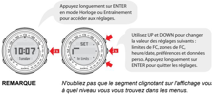 SUUNTO T1 - Reglages - 1