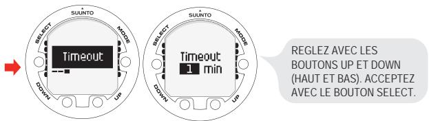 SUUNTO VYPER AIR - Délai d'inactivité - 1