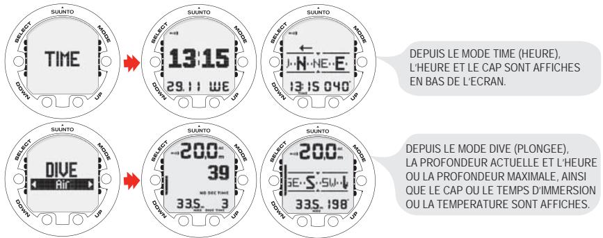 SUUNTO VYPER AIR - Utilisation de la boussole - 1