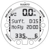 SUUNTO VYPER AIR - Temps de surface - 1