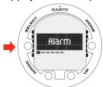 SUUNTO VYPER AIR - Réglage de l'alarme - 1