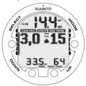 SUUNTO VYPER AIR - Affichage en dessous du plancher - 1