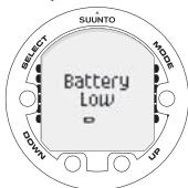 SUUNTO VYPER AIR - Indicateur de capacité de la pile - 2