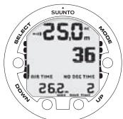 SUUNTO VYPER AIR - Affichage des informations relatives à l'oxygène - 1