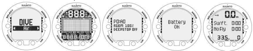 SUUNTO VYPER AIR - Activation du mode DIVE - 1